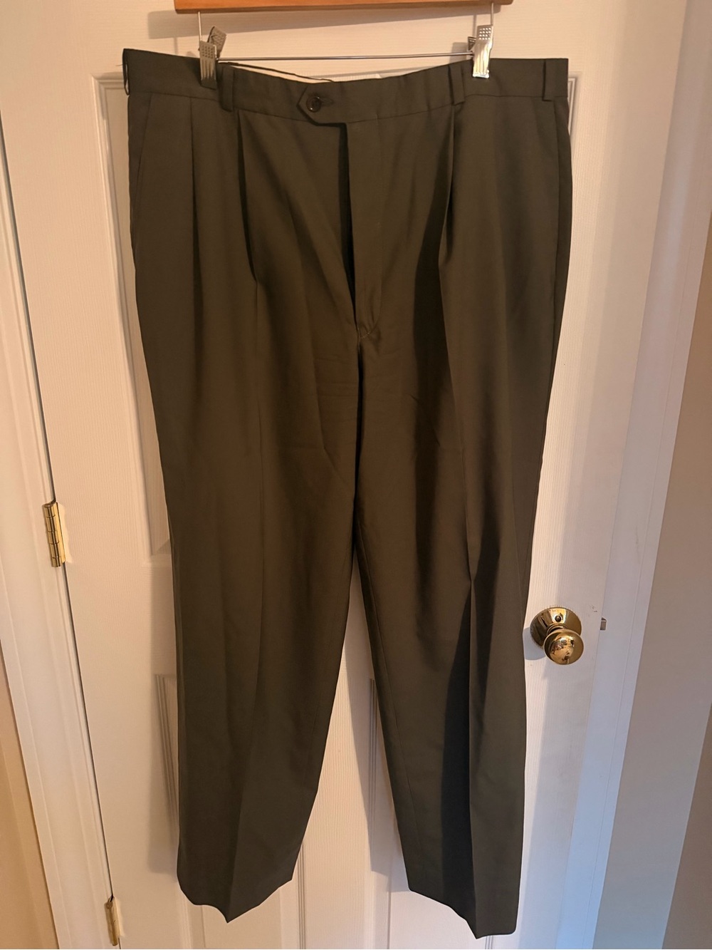 Vintage Ralph Lauren Men's Pleated Dress Pants in Olive